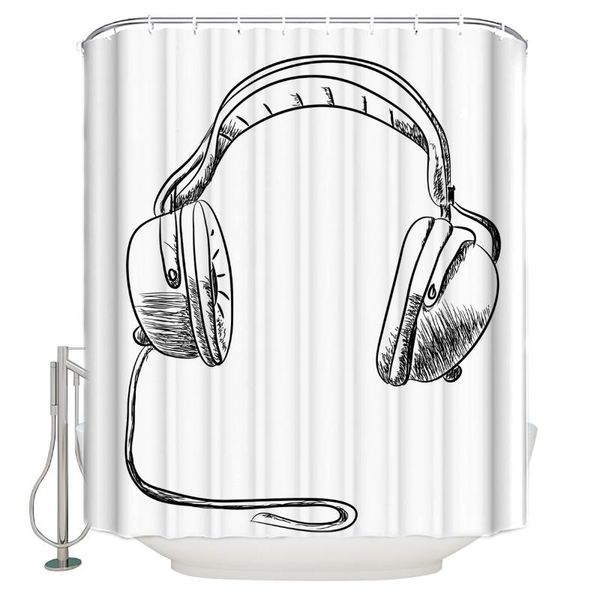 

shower curtains headset curtain bathroom decor fabric farmhouse