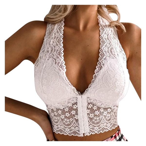 

camisoles & tanks lace bra ladies women backless underwear v-neck brassiere wireless bralette camisole comfortable #t1p, Black;white