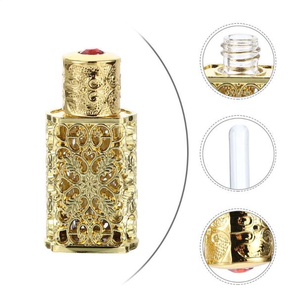 

storage bottles & jars 3ml delicate perfume spray hollow engraving essential oil