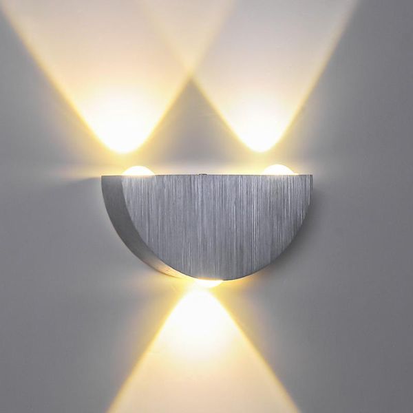 Halbrunde Wandleuchte, Typ LED-Licht, 10 W, Aluminium, Nachttisch-Leselampe zur Oberflächendekoration im Badezimmerkorridor