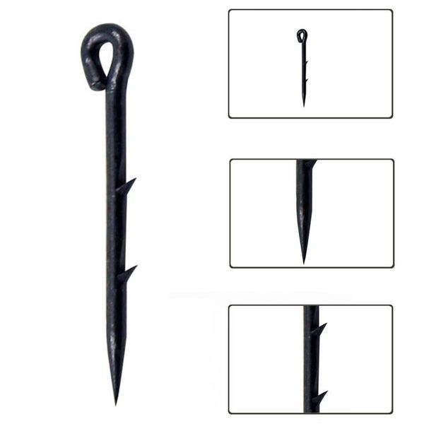 

metal bait spike carp fishing hook sting boilies pin maggot corn ronnie hair rigs feeder hooks