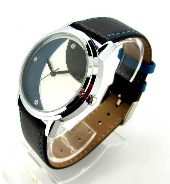 

nordic cool black gold waterproof belt watch men's fashion large dial simple quartz, Slivery;brown