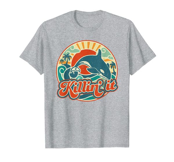 

Killin It Orca Killer Whale Retro 60s Summer T-Shirt, Mainly pictures