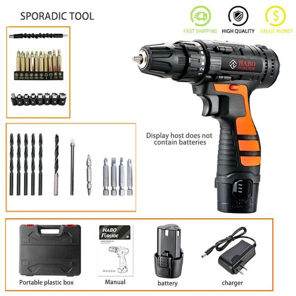 

professiona electric drills 12v 21v cordless drill impact screwdrivers set variable speed for diy handheld oower woodworking power tool