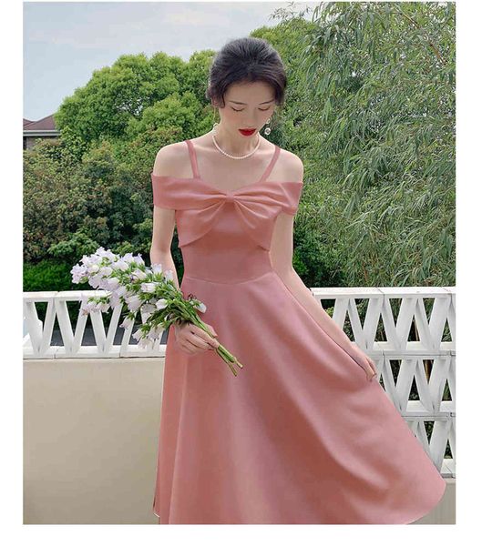 

prom luxury boutique occasion dresses pink engagement temperament evening female 2021 bridmaid toast back door can be worn at ordinary tim, Black