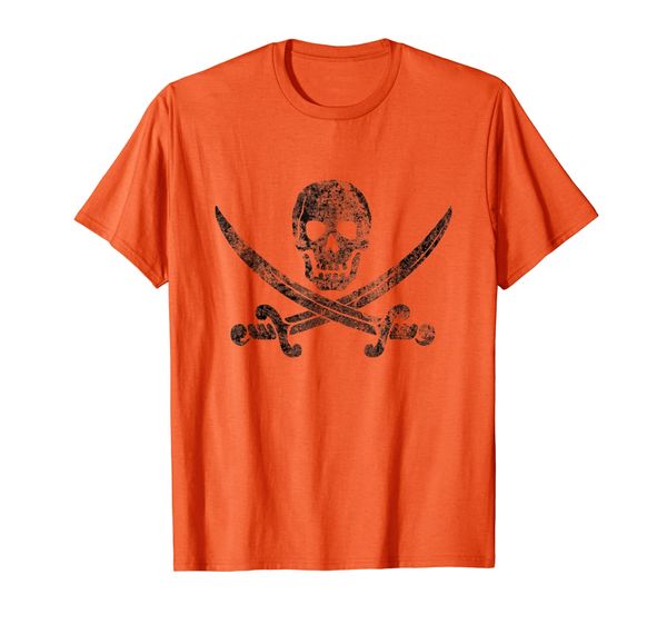 

vintage pirate skull t-shirt, White;black