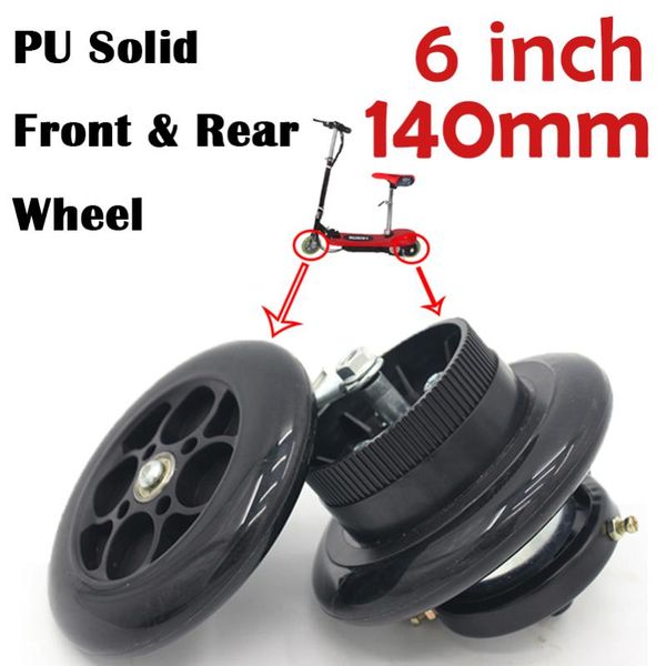 

motorcycle wheels & tires good quality pu 6inch 5.5inch solid 5.5'' wheel 140 mm for electric scooter baby car trolley cart,caster