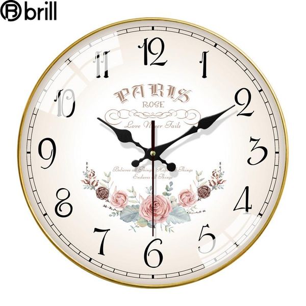 

creative gold retro wall clock kitchen living room mechanism european art mute vintage style decorations for home 50 clocks