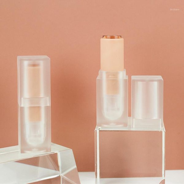 

crystal acrylic pink lip gloss tube transparent / frosted matte square lipstick empty cosmetic container1