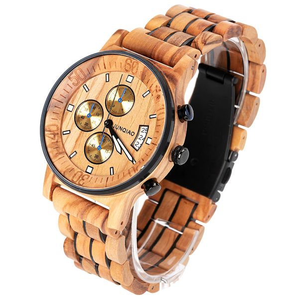 

watches wood watch wrist watches men quartz wristwatch chronograph clock male fashion sports male hardlex relogio masculino, Slivery;brown