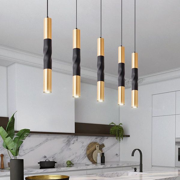 

pendant lamps led 10w lamp dimmable lights hanging kitchen island dining room shop bar counter decoration cylinder pipe