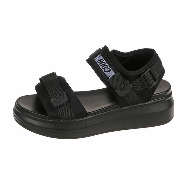 

dress shoes noenname_nul2021 women's sandals thick bottom heightened vulcanized women's fashion casual, Black