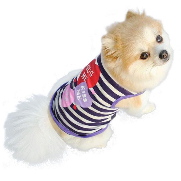 

cute printed summer pets tshirt puppy dog clothes pet cat vest cotton t shirt pug apparel costumes for small dogs