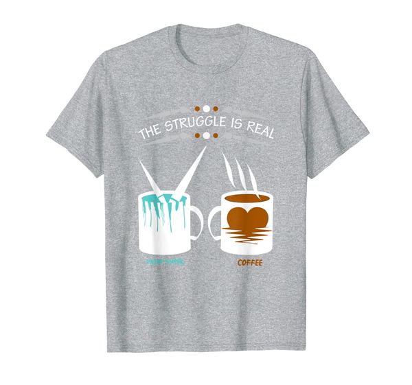 

funny artist the struggle is real paint water coffee cup t-shirt, White;black