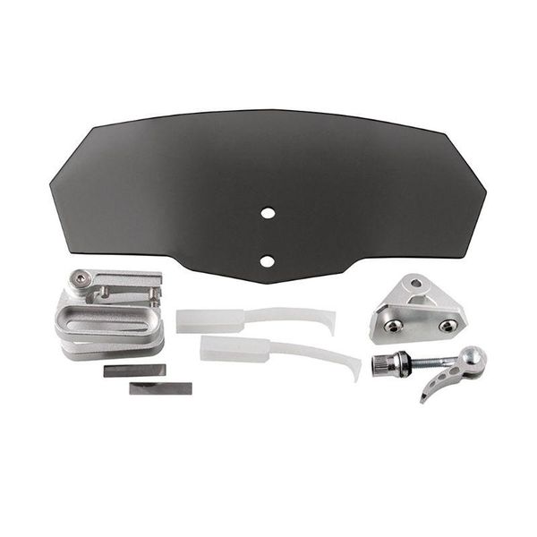 

motorcycle windshield motorbike clear lens adjustable extension clip on spoiler