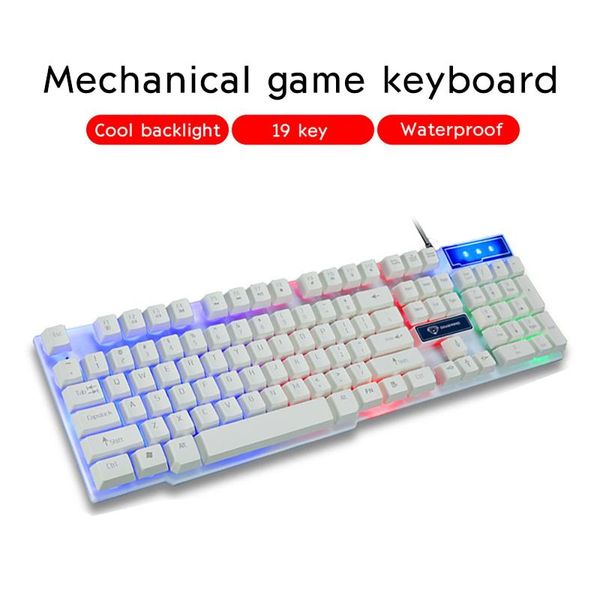 

keyboards 2021 gk50 wired mechanical gaming keyboard floating cap waterproof rainbow backlight usb 104 keycaps computer game