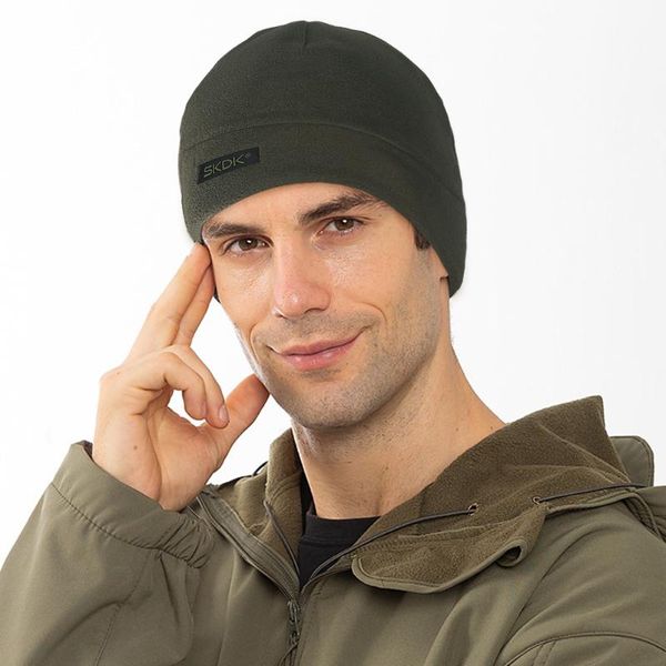 

cycling caps & masks fashion warm hats winter men women outdoor ski hiking camping thermal fleece thickened riding travel headwear, Black