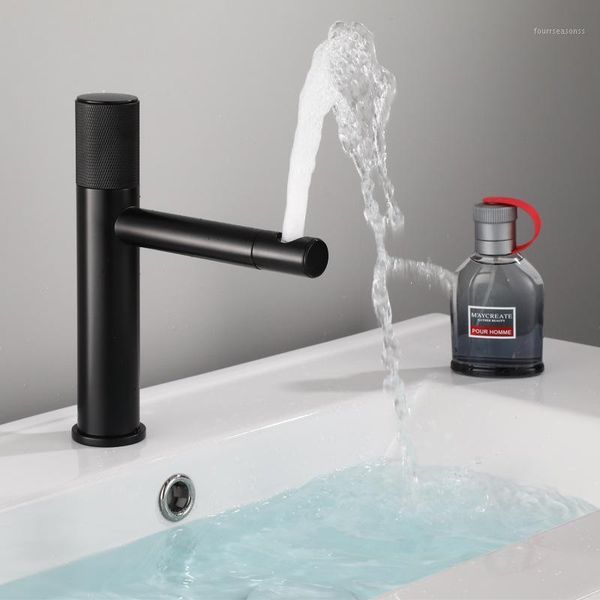 

black swivel full copper bathroom basin and cold water faucet sink faucets1
