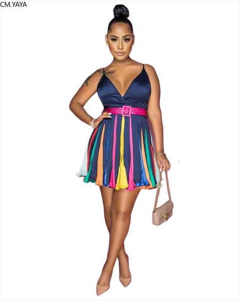 

summer club party women dress sleeveless spaghetti strap deep v-neck patchwork mini fit amp flare dresses, Black;gray