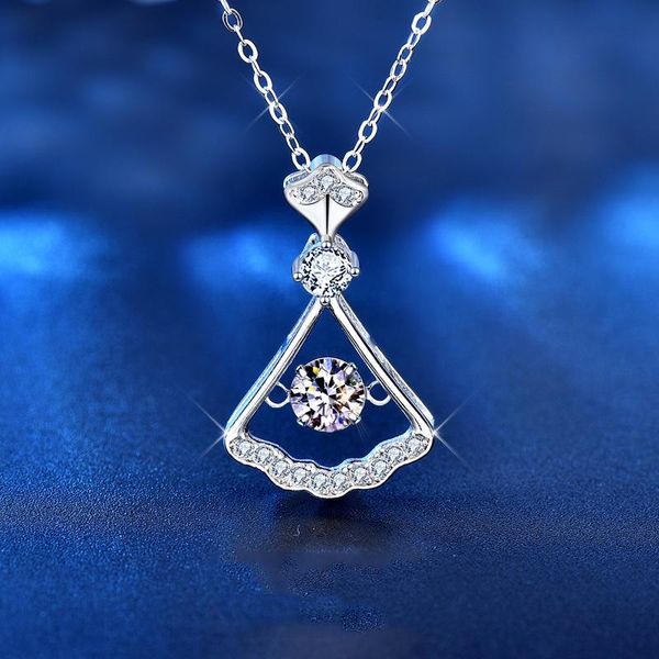 

chains 0.5 5mm d color moissanite diamond pendant necklace 925 sterling silver high carbon simulated engagement