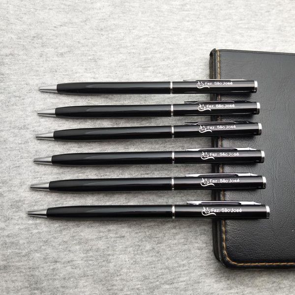 

name logo customized metal pen roller promotional pens back to school gift for classmates ballpoint, Blue;orange