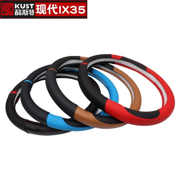 

steering wheel covers for ix35 2021 leather car anti-slip sweatproof cover steering-wheel