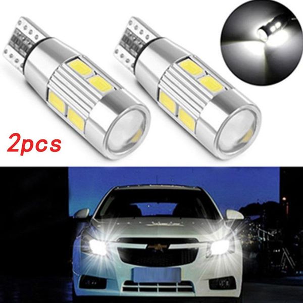 

emergency lights 2pcs t10 5630 10 led canbus car light w5w 194 bulb turn wedge side lamp auto cars accessories