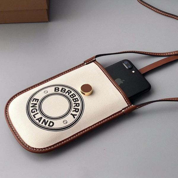 

card holders genuine vintage bag canvas mobile phone cellphone pouch small single shoulder messenger casual british style, Brown;gray
