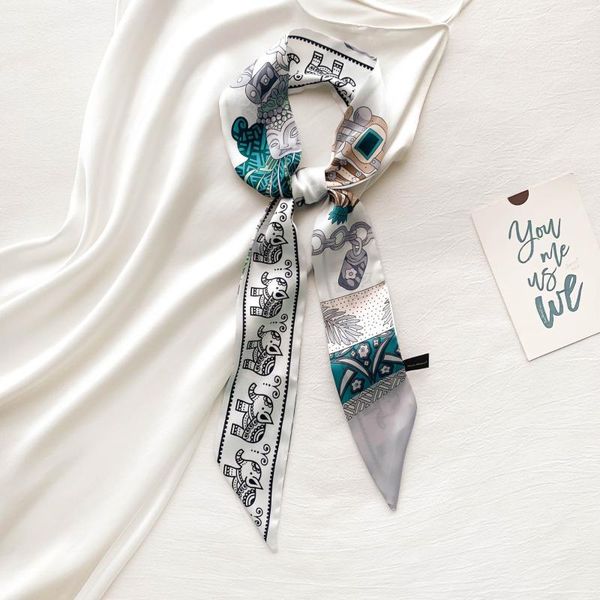 

scarves 2021 women scarf summer silk shawls lady wraps soft pashimina female echarpe beach stole bandana bag sjaal, Blue;gray