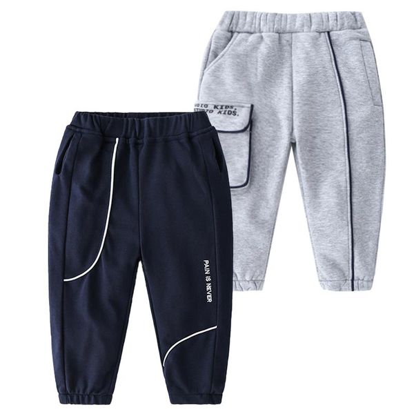 

trousers boys pants solid cotton teenage children's clothing boy kids autunm and winter casual boy's tracksuit 2-6yrs, Blue