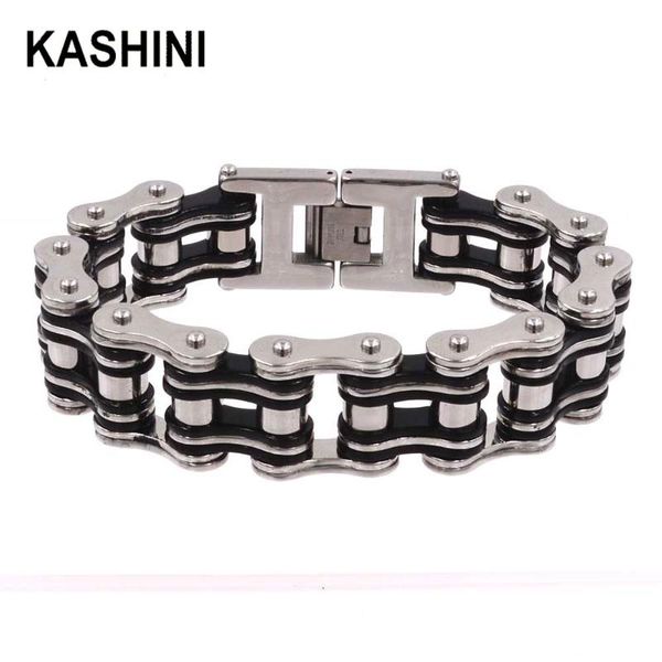 

link, chain punk steel black and biker bracelet motorcycle 316l jewelry gifts