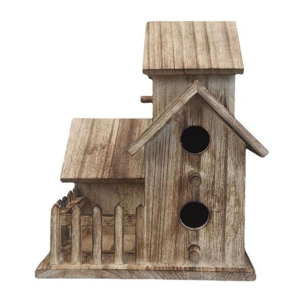 

bird cages house hanging decoration birds natural wooden net accessories