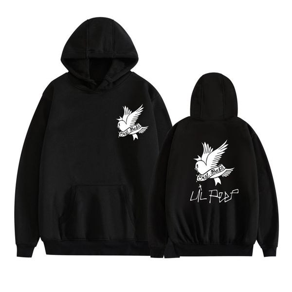 

singer lil peep street trend loose hooded men's and women's sweater, Black