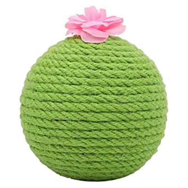 

cat toys toy cactus natural sisal catch ball supplies tease diameter 3.9 inches