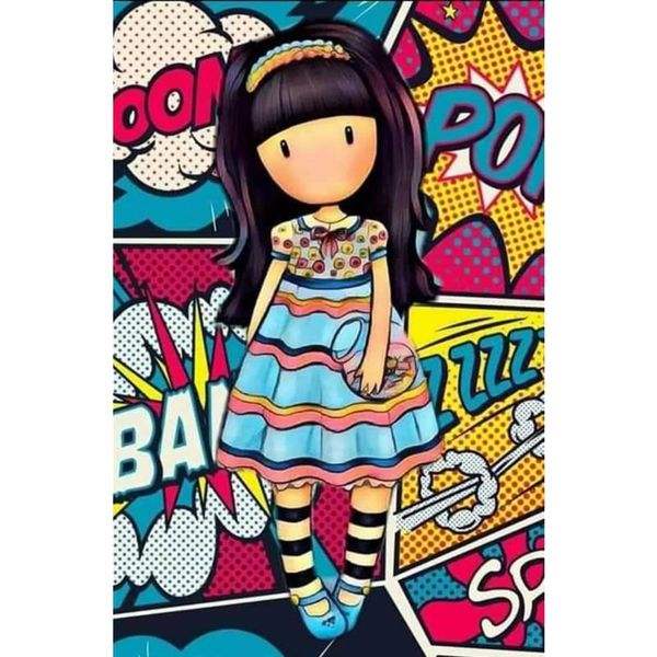 

diamond painting nichome hip hop cartoon girl diy full square arrival embroidery cross stitch gift kits home decor