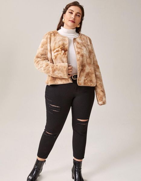 

women's jackets autumn and winter 2021 fashion versatile coat, Black;brown