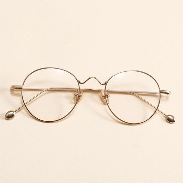 

fashion sunglasses frames round retro ultralight metal glasses men women optical computer 50254, Black