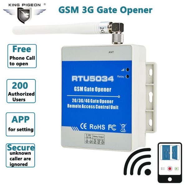 

3g gate opener relay switch access control for door remote controlled by call rtu5034 50pcs fingerprint