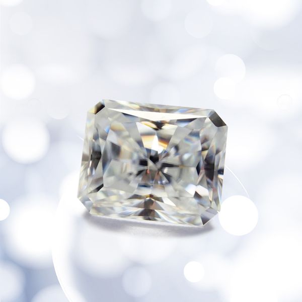 

100% genuine loose gemstones moissanite 10ct 10*14mm d color vvs1 radiant cut gems for jewelry diamond ring stone, Black