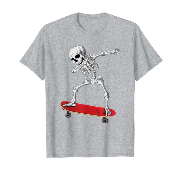 

dabbing skate skeleton skateboard clothes skater boy kid men t-shirt, White;black