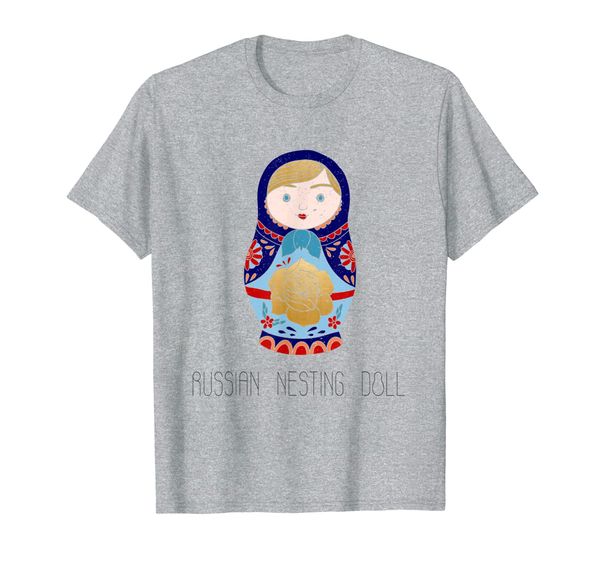 

russian nesting dolls traditional russian tshirt, White;black