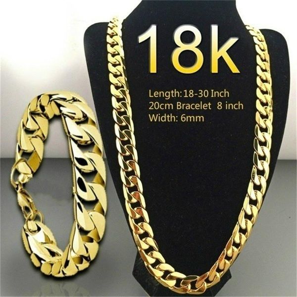 

6mm gold necklace men punk cool woman couple lovers light simple boy street play party hip hop rock torque metal jewelry chains, Silver