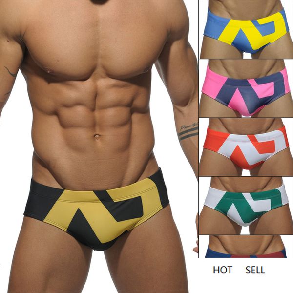 

printing men swimwear 2020 summer swimsuit briefs low waist bathing suit bulge beach wear fashion short sport homme swim