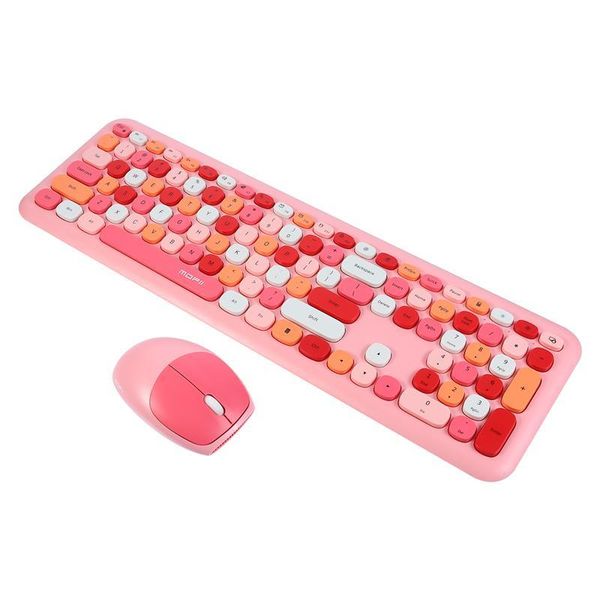 

2.4g wireless keyboard and mouse set durable colorful multimedia for lapcombos