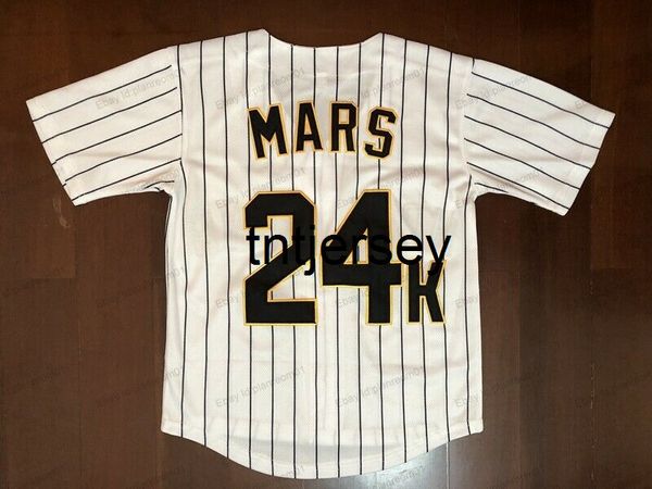 Benutzerdefiniertes Bruno Mars #24K Hooligans Baseball-Trikot, genäht, weißer Stich, beliebiger Name, Nummer, Herren, Damen, Jugend, Baseball-Trikot