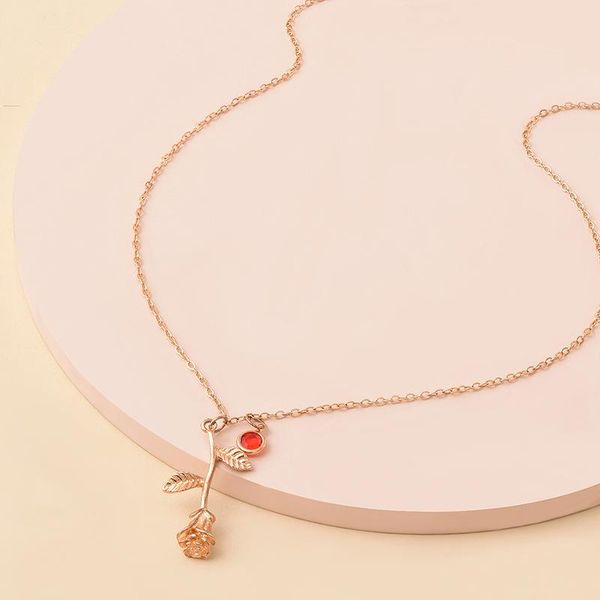 

chains fashion jewelry simple flower pendant long necklace creative european and american style, Silver