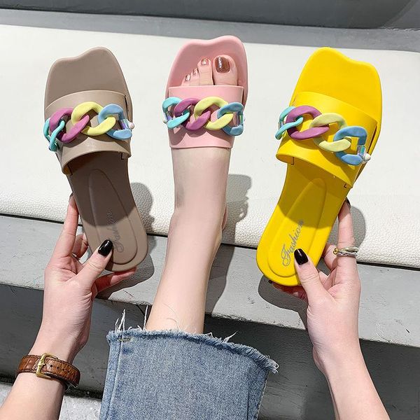 

slippers women fashion summer slides open toe ladies flats casual footwear shoes luxury beach outdoor female flip flop, Black