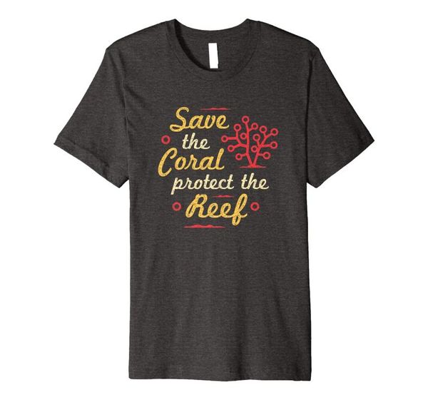 

men's t-shirts save the coral reefs shirt - protect reef premium t-shirt, White;black