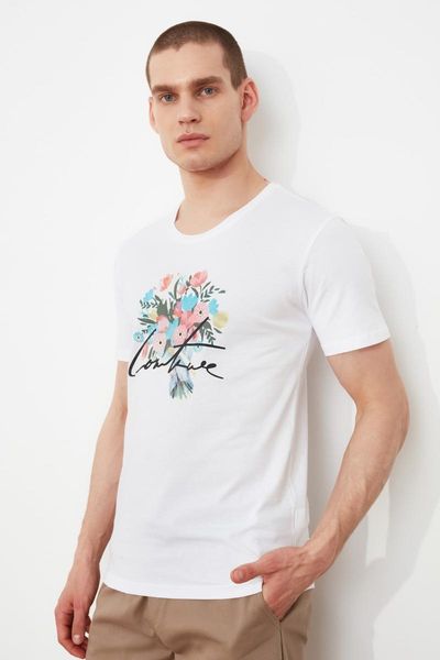 

men's t-shirts trendyol male t-shirt tmnss21ts1974, White;black