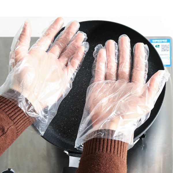 

disposable gloves 50/100pcs food grade plastic hygiene beauty restaurant household kitchen tools home cleaning